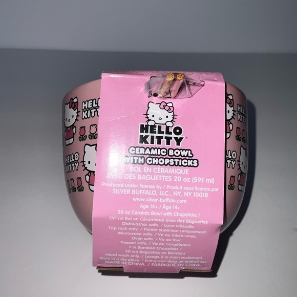 Hello Kitty, ceramic bowl with chopsticks - Picture 6 of 7